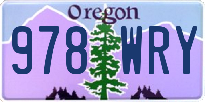OR license plate 978WRY