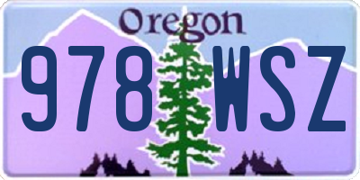 OR license plate 978WSZ