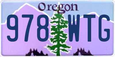 OR license plate 978WTG