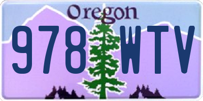 OR license plate 978WTV