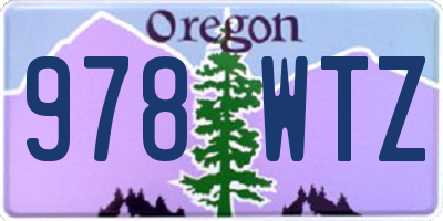 OR license plate 978WTZ