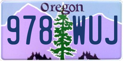 OR license plate 978WUJ