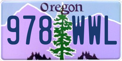 OR license plate 978WWL