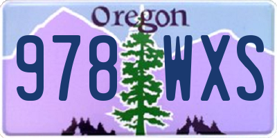 OR license plate 978WXS