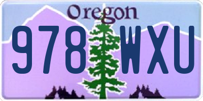 OR license plate 978WXU