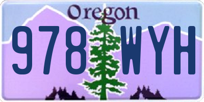 OR license plate 978WYH
