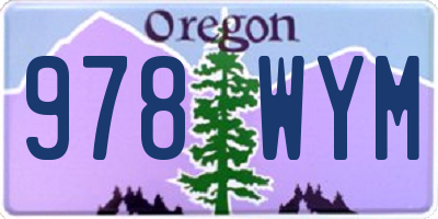 OR license plate 978WYM