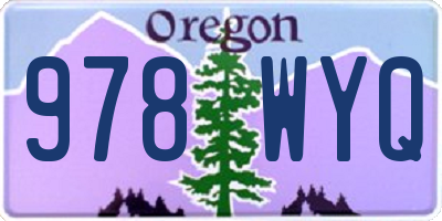 OR license plate 978WYQ
