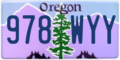 OR license plate 978WYY