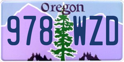 OR license plate 978WZD