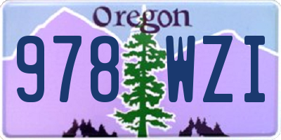 OR license plate 978WZI