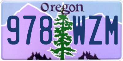 OR license plate 978WZM