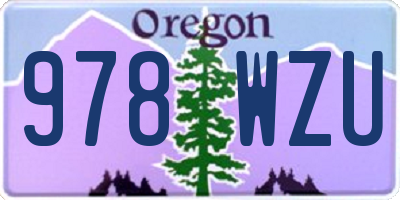 OR license plate 978WZU