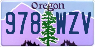 OR license plate 978WZV