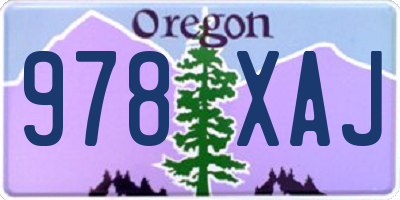 OR license plate 978XAJ