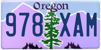 OR license plate 978XAM