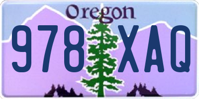 OR license plate 978XAQ