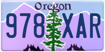 OR license plate 978XAR