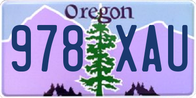 OR license plate 978XAU