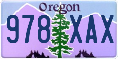 OR license plate 978XAX