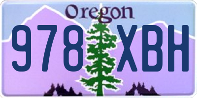 OR license plate 978XBH