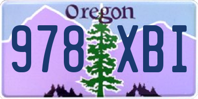 OR license plate 978XBI