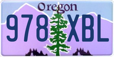 OR license plate 978XBL