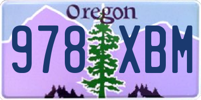 OR license plate 978XBM