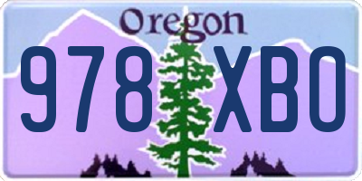 OR license plate 978XBO