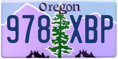 OR license plate 978XBP