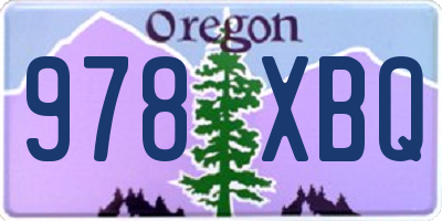 OR license plate 978XBQ