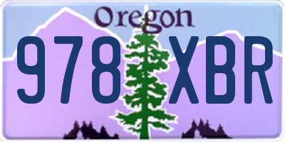 OR license plate 978XBR