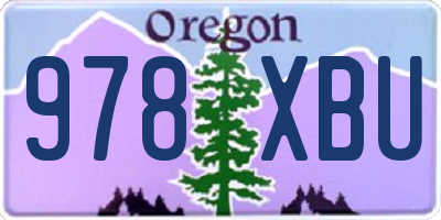 OR license plate 978XBU