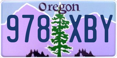 OR license plate 978XBY