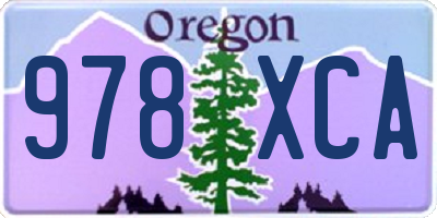 OR license plate 978XCA