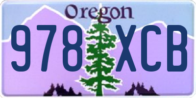 OR license plate 978XCB
