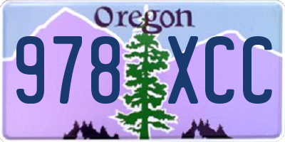 OR license plate 978XCC