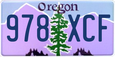 OR license plate 978XCF