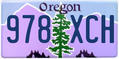 OR license plate 978XCH