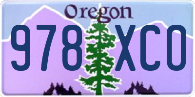 OR license plate 978XCO