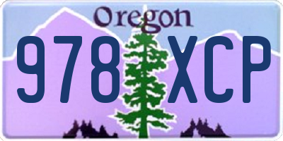 OR license plate 978XCP