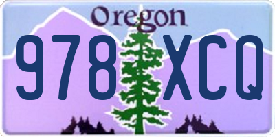 OR license plate 978XCQ