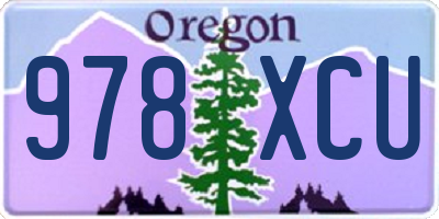 OR license plate 978XCU