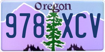 OR license plate 978XCV