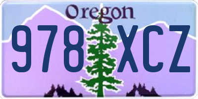 OR license plate 978XCZ