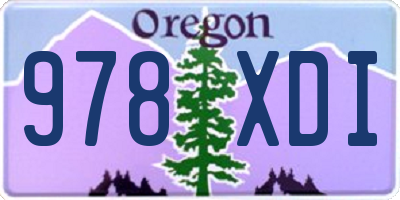 OR license plate 978XDI
