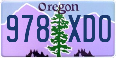 OR license plate 978XDO