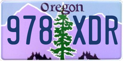 OR license plate 978XDR