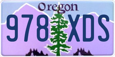 OR license plate 978XDS