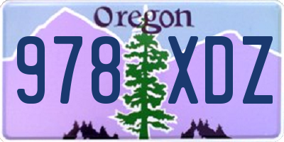 OR license plate 978XDZ